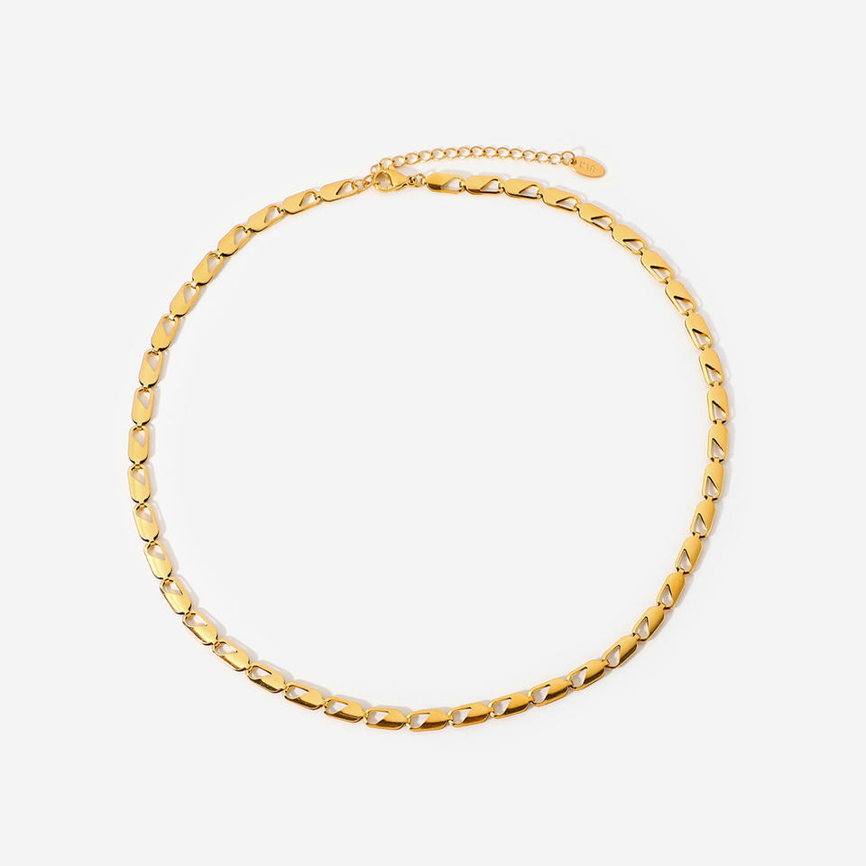 Fashion Hot Sale Simple And Versatile Titanium Steel 18K Gold Plated Jewelry Chain Women Necklace