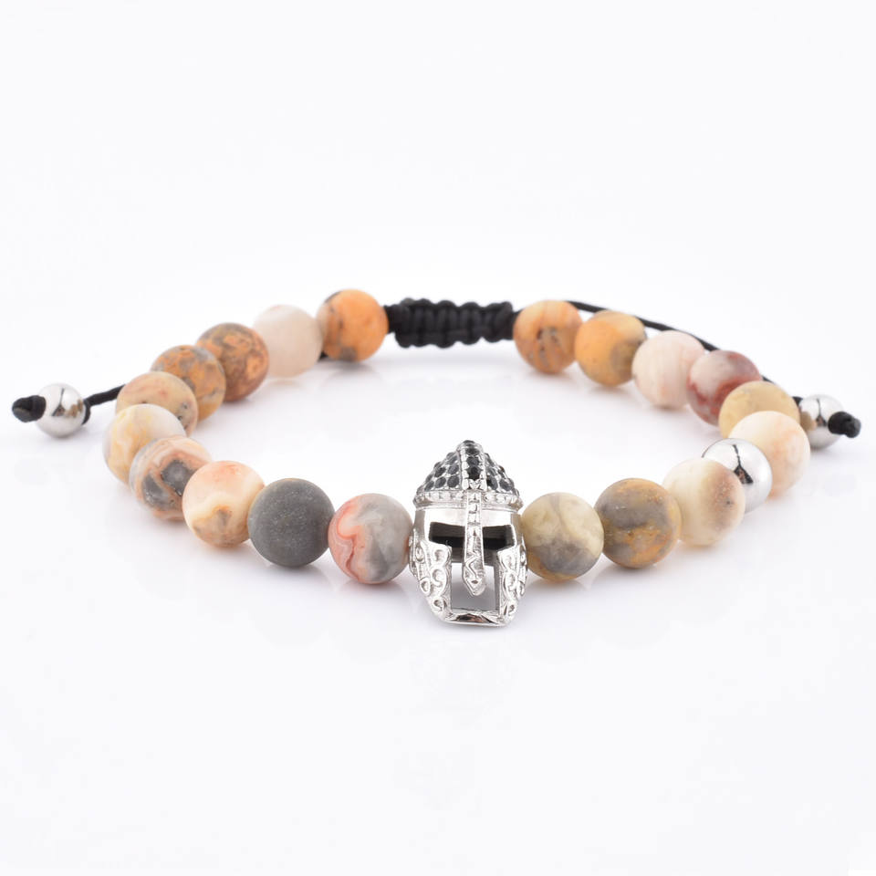 Trendy European and American Hot Sale Agate Jewelry Soldier CZ Stone Bracelet Jewelry Factory Direct