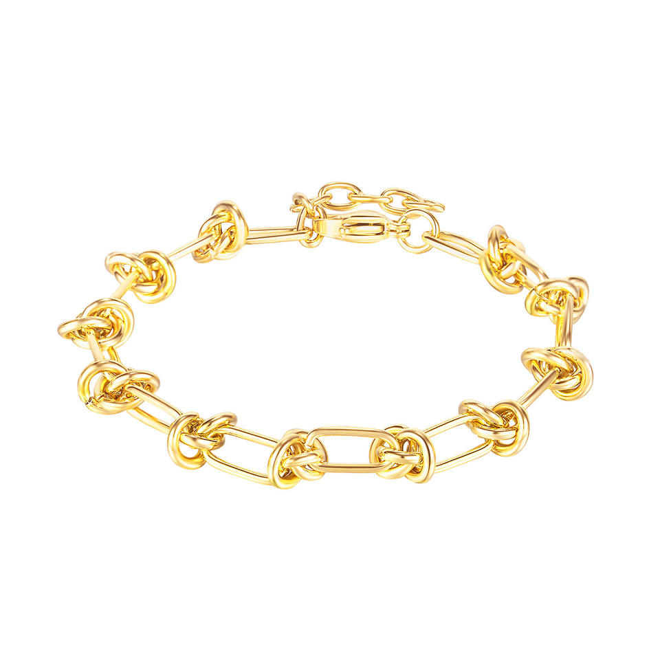 Unique Jewelry Knotted Style Stainless Steel Chain Bracelet Jewelry For Lady