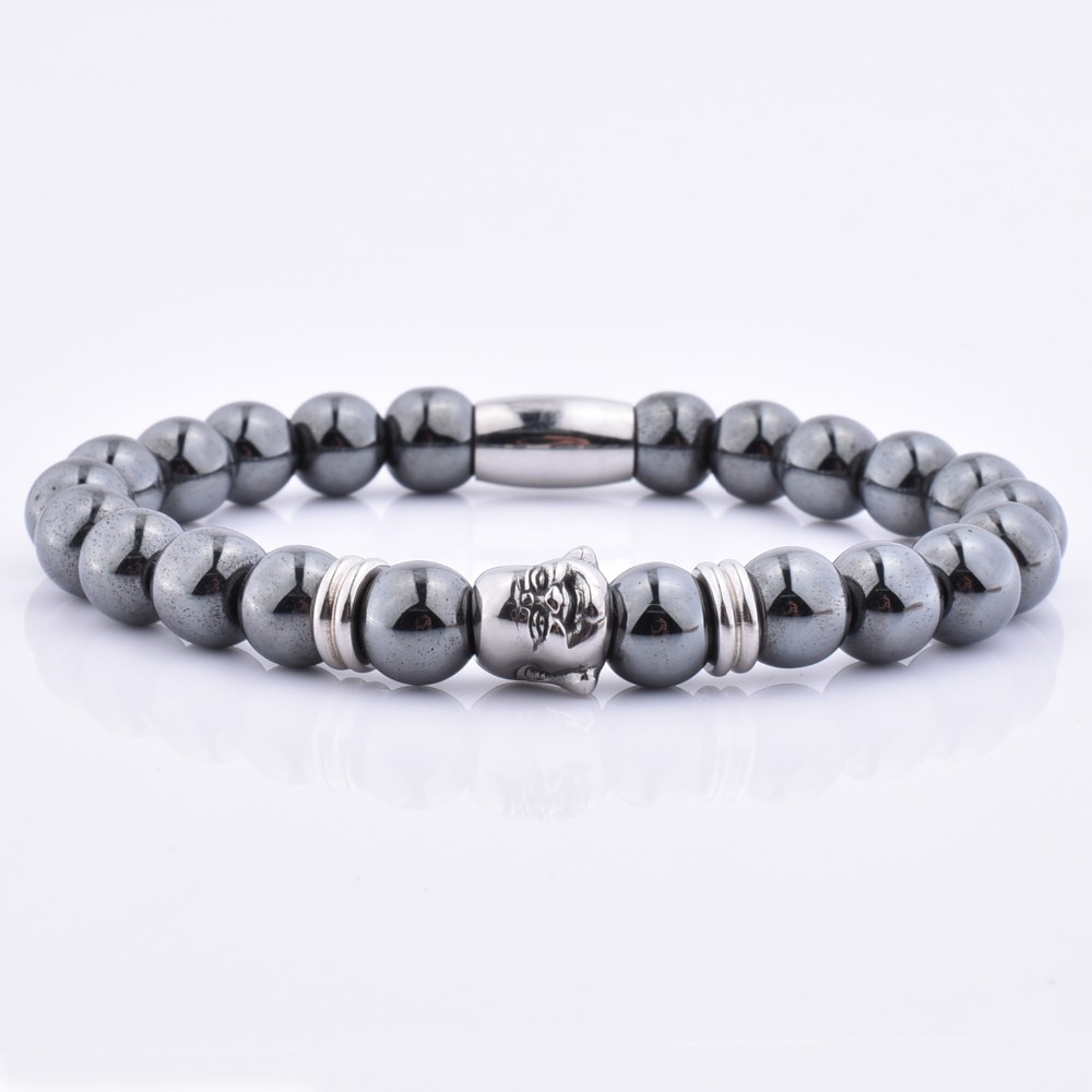 New Arrival Jewelry Genuine Snowflake Stone Bead Natural Stone Spacer Bead Bracelet