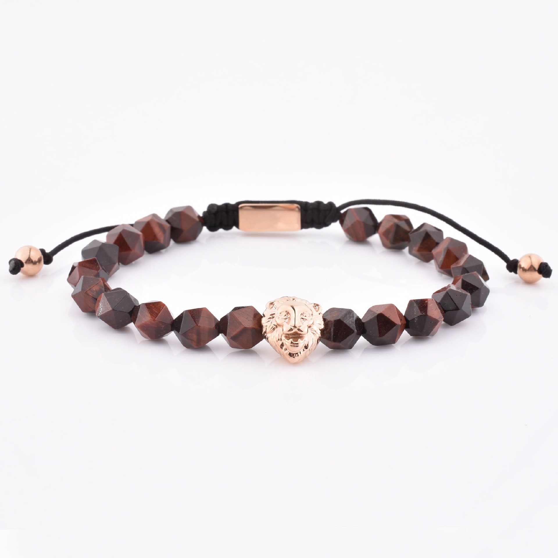 Wholesale Custom Fashion Stainless Steel Spacer Faceted Sodalite Bead Bracelet