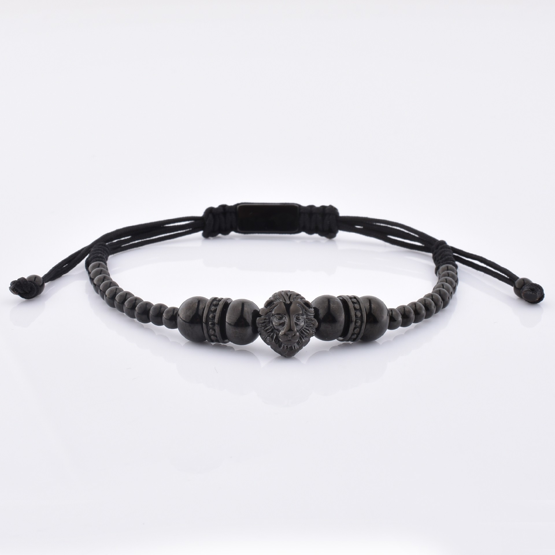 Wholesale Custom Fashion Stainless Steel Spacer Faceted Sodalite Bead Bracelet