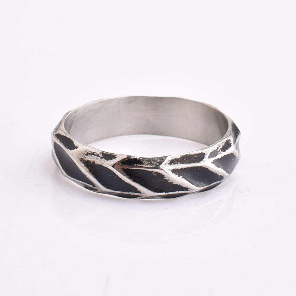 Latest Design Wholesale Fashion Custom Logo Stainless Steel Matt Finished Rings Jewelry For Men