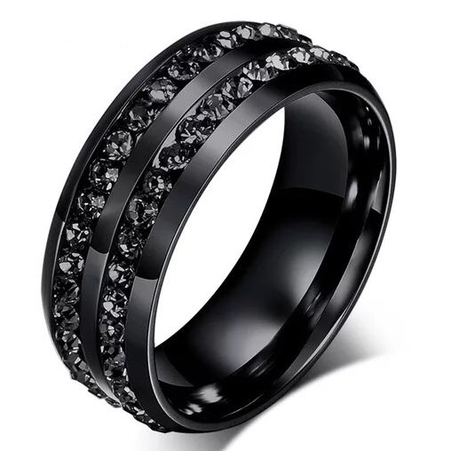 Factory Wholesale New Design Lady Finger Man Blank Black Silver Sample Wedding Ring Couple Rings